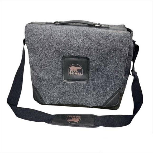 SOREL Gray Wool Unisex Messenger Bag One Size - Picture 1 of 13
